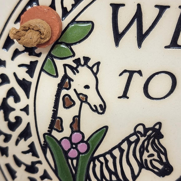Trinity Pottery Welcome to the Zoo Wall Hanging Sign - Picture 5 of 8